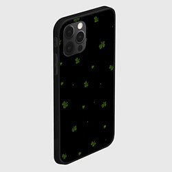 Чехол для iPhone 12 Pro Четырехлистный клевер на черном фоне, цвет: 3D-черный — фото 2