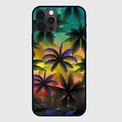 Чехол для iPhone 12 Pro Кроны пальм, Багамы, цвет: 3D-черный