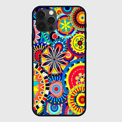 Чехол для iPhone 12 Pro Психоделика калейдоскоп, цвет: 3D-черный