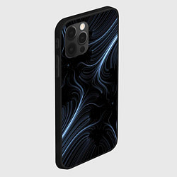Чехол для iPhone 12 Pro Размытые серые краски, цвет: 3D-черный — фото 2