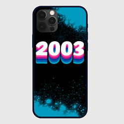 Чехол для iPhone 12 Pro Made in 2003: vintage art, цвет: 3D-черный