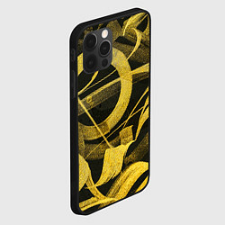 Чехол для iPhone 12 Pro Gold Calligraphic, цвет: 3D-черный — фото 2