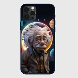 Чехол для iPhone 12 Pro Альберт Эйнштейн и его теория, цвет: 3D-черный