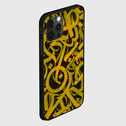 Чехол для iPhone 12 Pro Gold Calligraphic, цвет: 3D-черный — фото 2