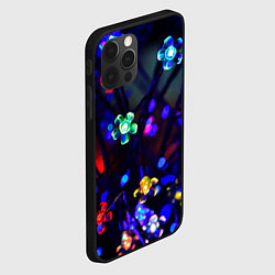 Чехол для iPhone 12 Pro Цветочки фонарики, цвет: 3D-черный — фото 2