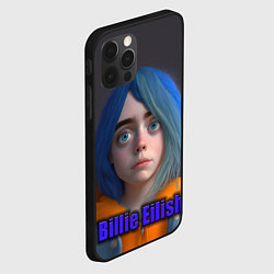 Чехол для iPhone 12 Pro Портрет Билли Айлиш в исполнении нейросети, цвет: 3D-черный — фото 2