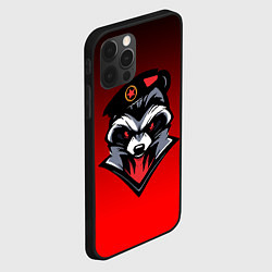 Чехол для iPhone 12 Pro Енот-Морпех, цвет: 3D-черный — фото 2
