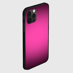 Чехол для iPhone 12 Pro Кислотный розовый с градиентом, цвет: 3D-черный — фото 2