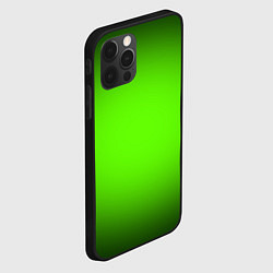 Чехол для iPhone 12 Pro Кислотный зеленый с градиентом, цвет: 3D-черный — фото 2