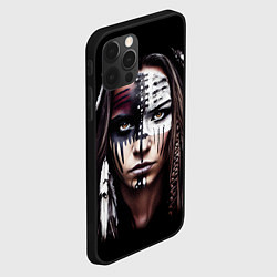 Чехол для iPhone 12 Pro Индианка - боевой окрас, цвет: 3D-черный — фото 2