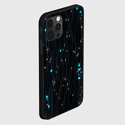 Чехол для iPhone 12 Pro Волнистые космические блики, цвет: 3D-черный — фото 2