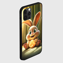 Чехол для iPhone 12 Pro Пасхальный зайка на диване, цвет: 3D-черный — фото 2