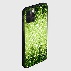 Чехол для iPhone 12 Pro Геометрическое зелёное искажение в пространстве, цвет: 3D-черный — фото 2