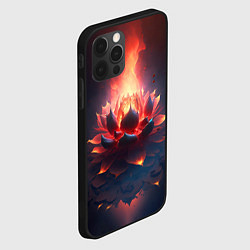 Чехол для iPhone 12 Pro Огненный лотус, цвет: 3D-черный — фото 2