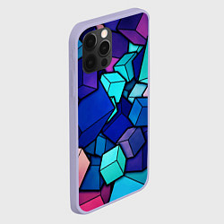 Чехол для iPhone 12 Pro Кубики разного размера, цвет: 3D-светло-сиреневый — фото 2