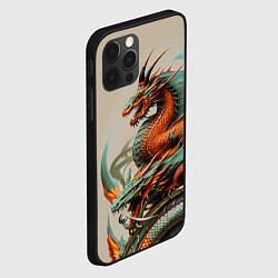 Чехол для iPhone 12 Pro Japan dragon - irezumi, цвет: 3D-черный — фото 2