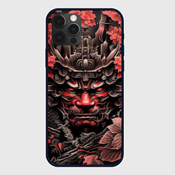 Чехол для iPhone 12 Pro Японский демон самурай, цвет: 3D-черный