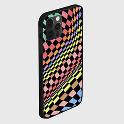 Чехол для iPhone 12 Pro Colorful avant-garde chess pattern - fashion, цвет: 3D-черный — фото 2
