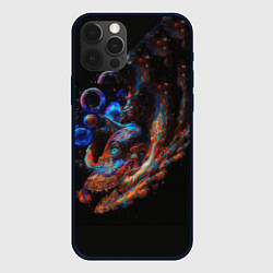 Чехол для iPhone 12 Pro Космический дракон, цвет: 3D-черный