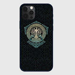 Чехол для iPhone 12 Pro Древо и вороны, цвет: 3D-черный