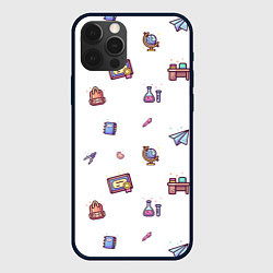 Чехол для iPhone 12 Pro Паттерн - школа, цвет: 3D-черный