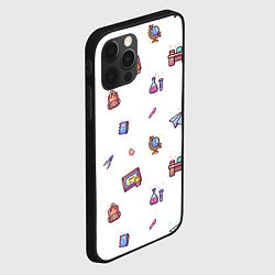 Чехол для iPhone 12 Pro Паттерн - школа, цвет: 3D-черный — фото 2