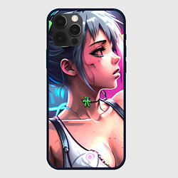 Чехол для iPhone 12 Pro Девушка в неоне, цвет: 3D-черный