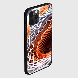 Чехол для iPhone 12 Pro Бронзовые цветы-арт, цвет: 3D-черный — фото 2