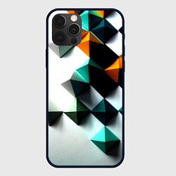 Чехол для iPhone 12 Pro Кубики текстура, цвет: 3D-черный