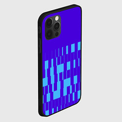 Чехол для iPhone 12 Pro Паттерн в стиле модерн синий яркий, цвет: 3D-черный — фото 2