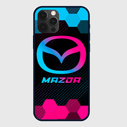 Чехол для iPhone 12 Pro Mazda - neon gradient, цвет: 3D-черный