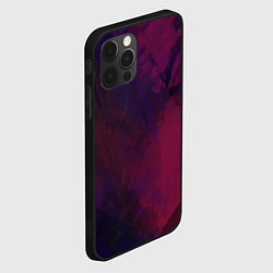 Чехол для iPhone 12 Pro Фиолетовый мазок, цвет: 3D-черный — фото 2