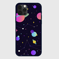 Чехол для iPhone 12 Pro Разнообразие галактики, цвет: 3D-черный