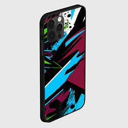 Чехол для iPhone 12 Pro Граффити текстура, цвет: 3D-черный — фото 2