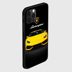 Чехол для iPhone 12 Pro Итальянский спорткар Lamborghini Aventador, цвет: 3D-черный — фото 2