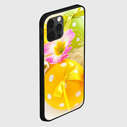 Чехол для iPhone 12 Pro Пасхальные яйца и цветы, цвет: 3D-черный — фото 2