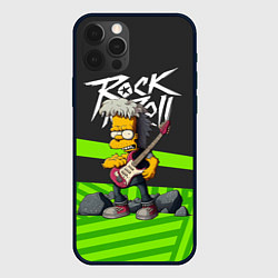 Чехол для iPhone 12 Pro Rock music Simpsons, цвет: 3D-черный