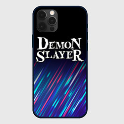 Чехол для iPhone 12 Pro Demon Slayer stream, цвет: 3D-черный