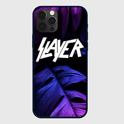 Чехол для iPhone 12 Pro Slayer neon monstera, цвет: 3D-черный