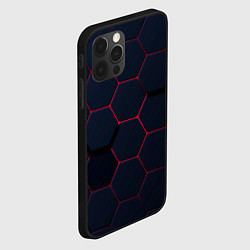 Чехол для iPhone 12 Pro Светящиеся стальная броня, цвет: 3D-черный — фото 2