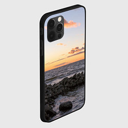 Чехол для iPhone 12 Pro Закат солнца на Финском заливе, цвет: 3D-черный — фото 2