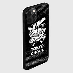 Чехол для iPhone 12 Pro Tokyo Ghoul с потертостями на темном фоне, цвет: 3D-черный — фото 2