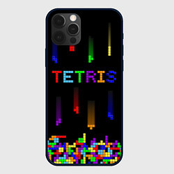 Чехол для iPhone 12 Pro Falling blocks tetris, цвет: 3D-черный