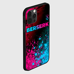 Чехол для iPhone 12 Pro Berserk - neon gradient: символ сверху, цвет: 3D-черный — фото 2