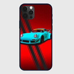 Чехол для iPhone 12 Pro Немецкий спортивный автомобиль Porsche 911, цвет: 3D-черный