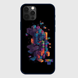 Чехол для iPhone 12 Pro Tetris abstract, цвет: 3D-черный