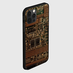 Чехол для iPhone 12 Pro Старая печатная плата, цвет: 3D-черный — фото 2