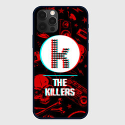 Чехол для iPhone 12 Pro The Killers rock glitch, цвет: 3D-черный
