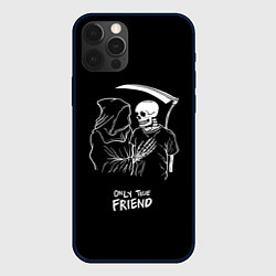 Чехол для iPhone 12 Pro Only true friend, цвет: 3D-черный