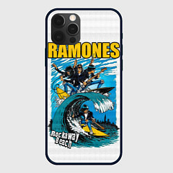 Чехол для iPhone 12 Pro Ramones rock away beach, цвет: 3D-черный